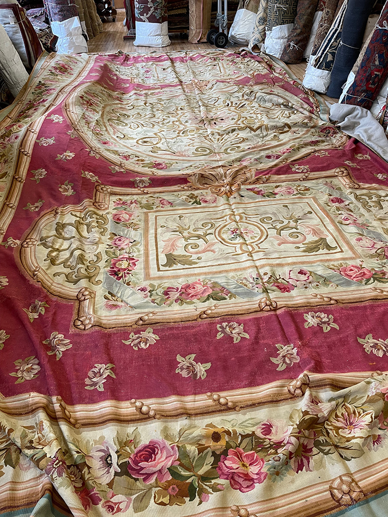 Antique aubusson Carpet - # 57558