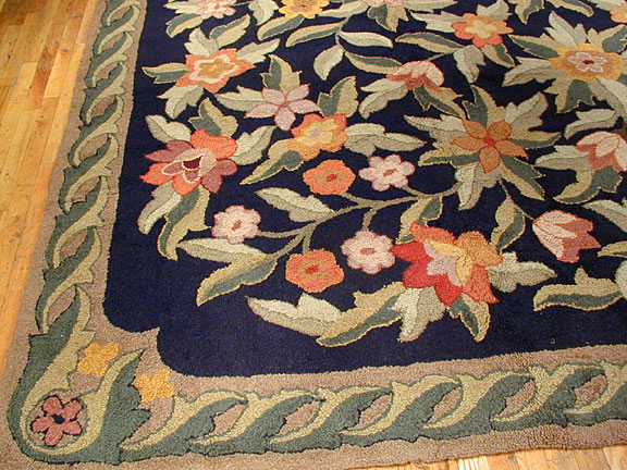 Antique hooked Carpet - # 4664