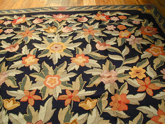 Antique hooked Carpet - # 4664