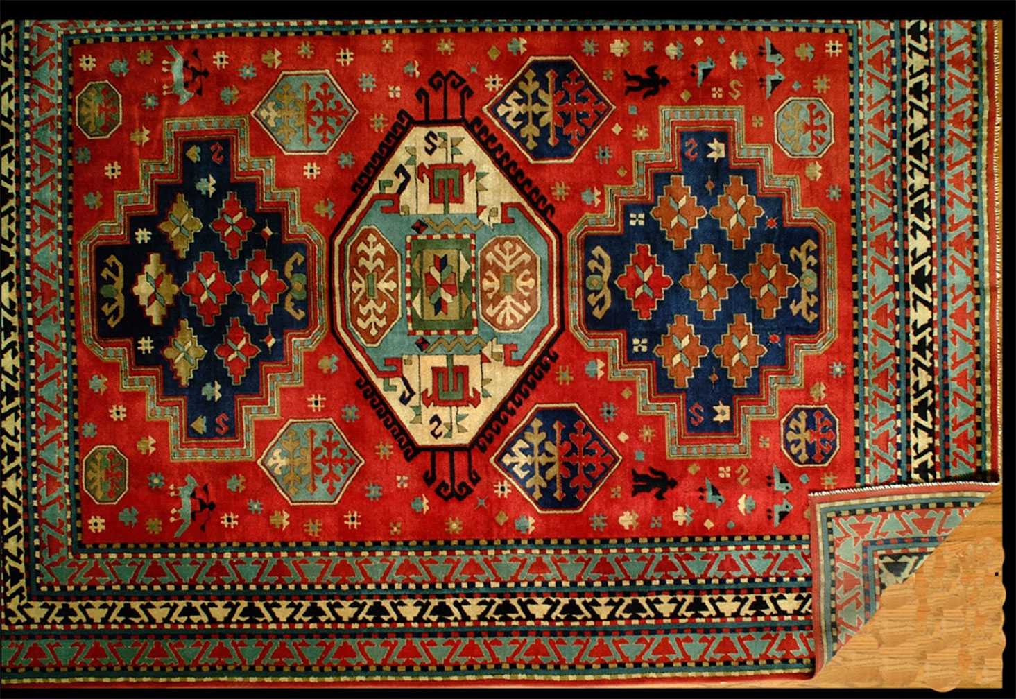 Antique hooked Carpet - # 52273