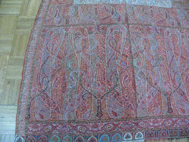 Antique kashmir shawl - # 6452