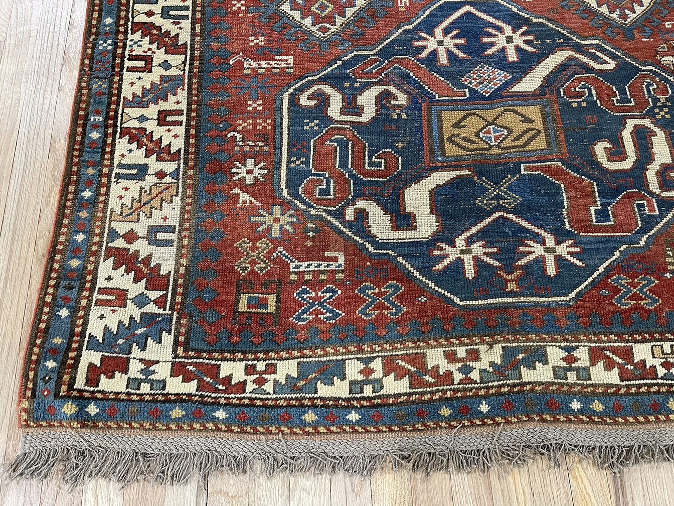 Antique kazak, cloudband Rug - # 56702
