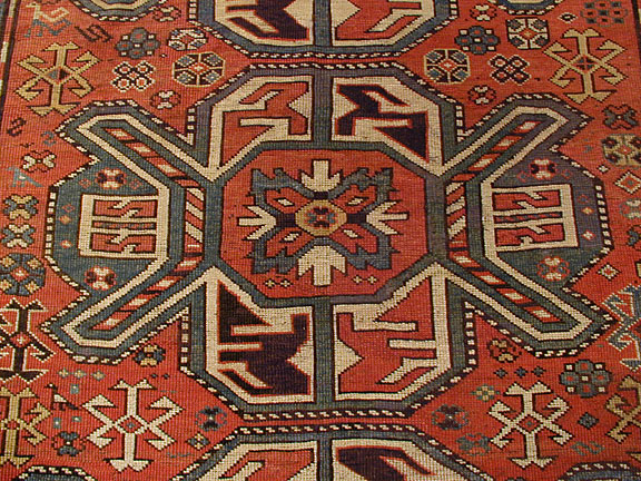 Antique kazak Rug - # 4675