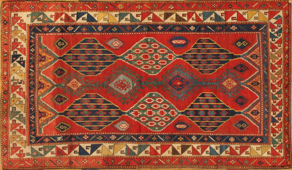Antique kazak Rug - # 9385