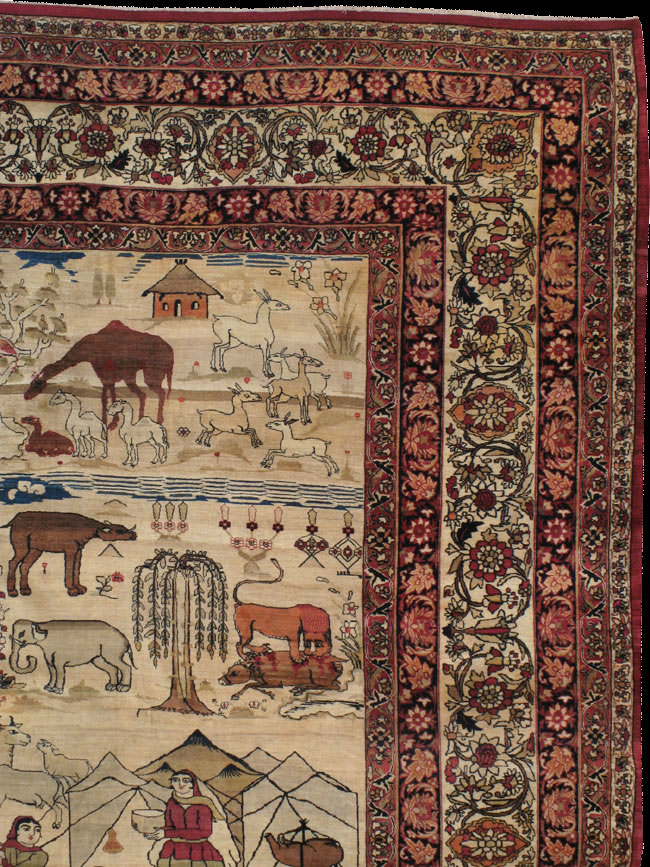 Antique kirman, lavar Carpet - # 52893