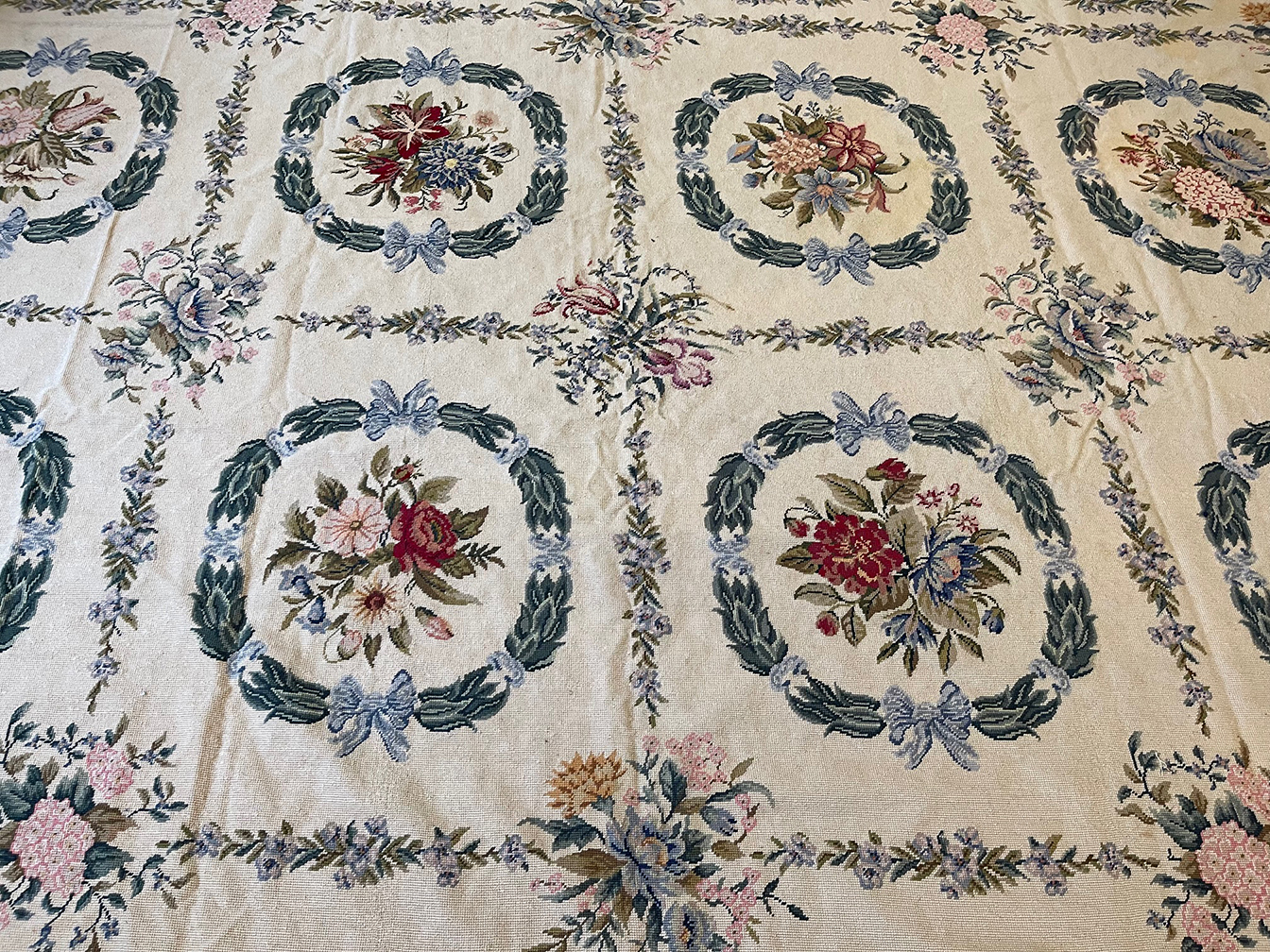 Antique needlepoint Carpet - # 57563