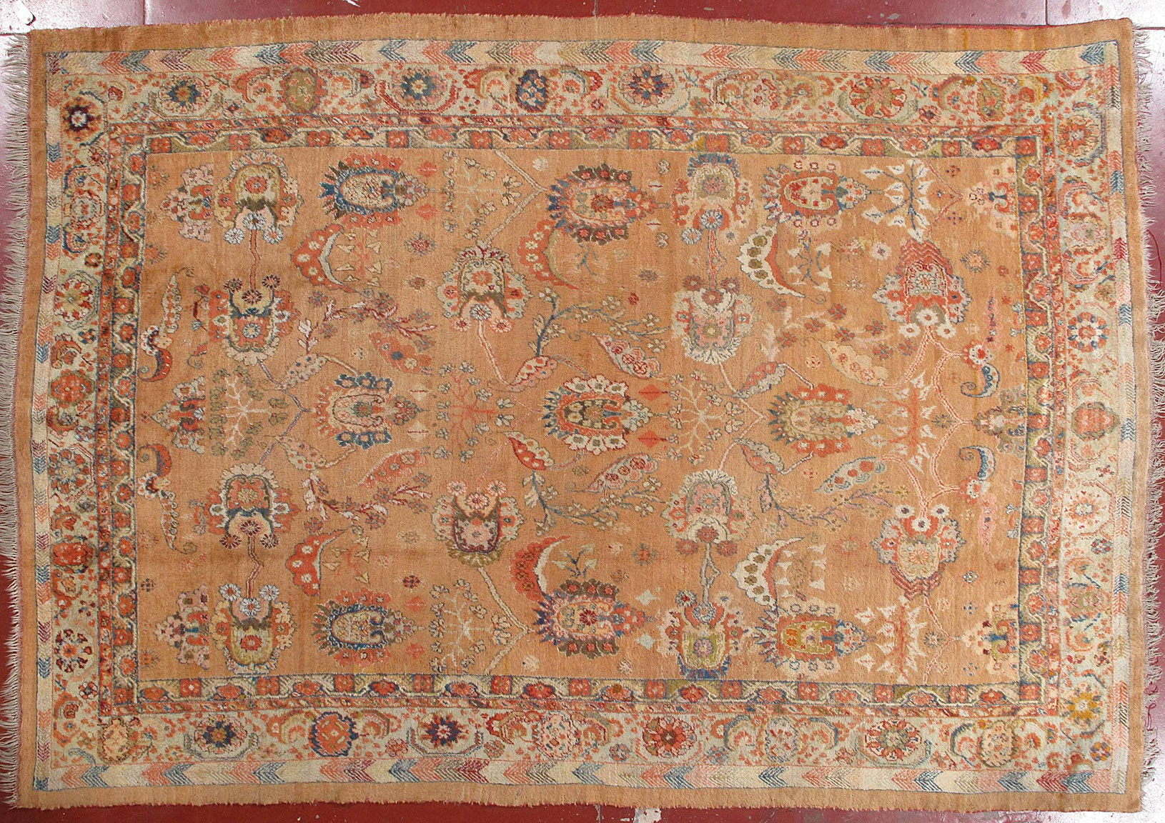 Antique oushak, angora Carpet - # 9608