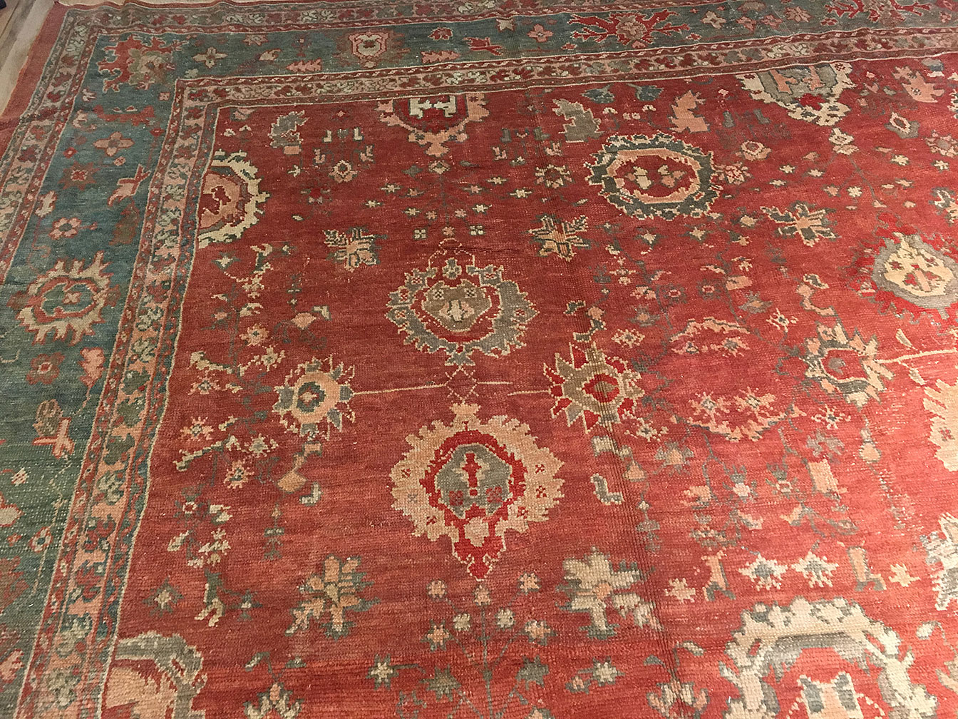 Antique oushak Carpet - # 50545