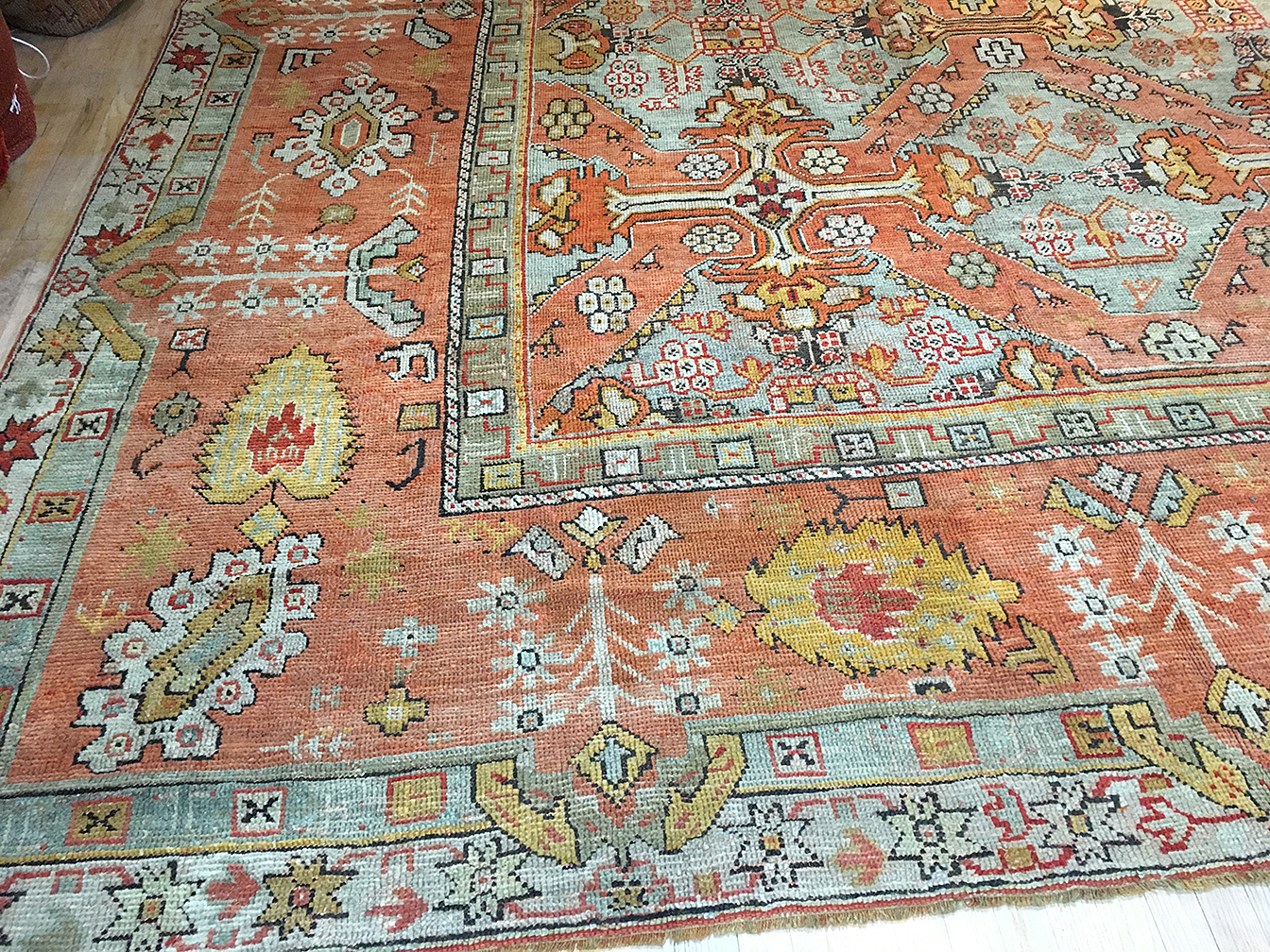 Antique oushak Carpet - # 52287
