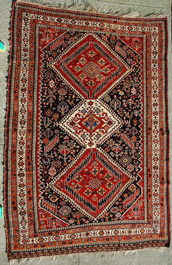 Antique qashqai Rug - # 6847