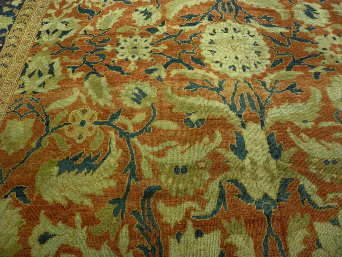 Antique sultan abad Carpet - # 7418