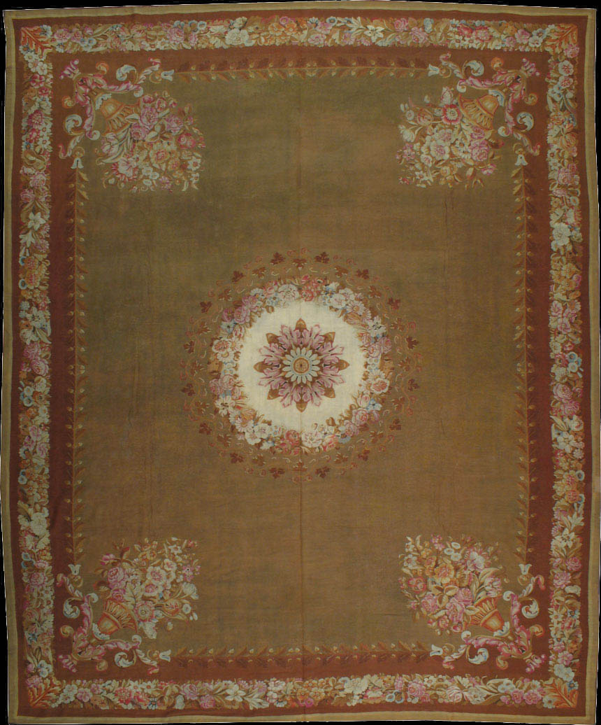 Antique aubusson Carpet - # 41963