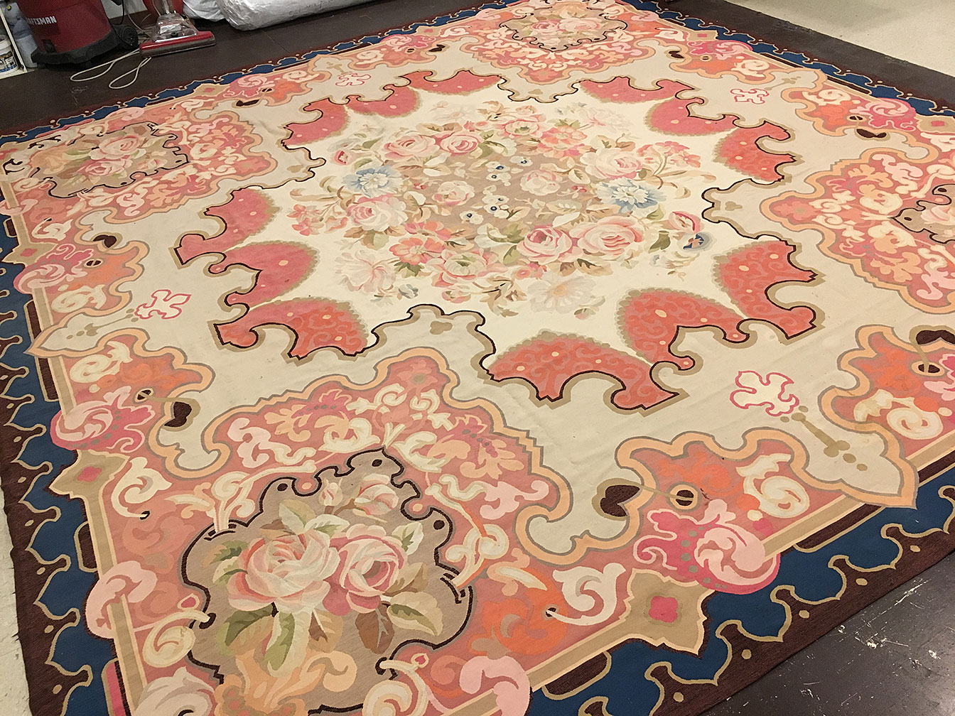 Antique aubusson Carpet - # 50414