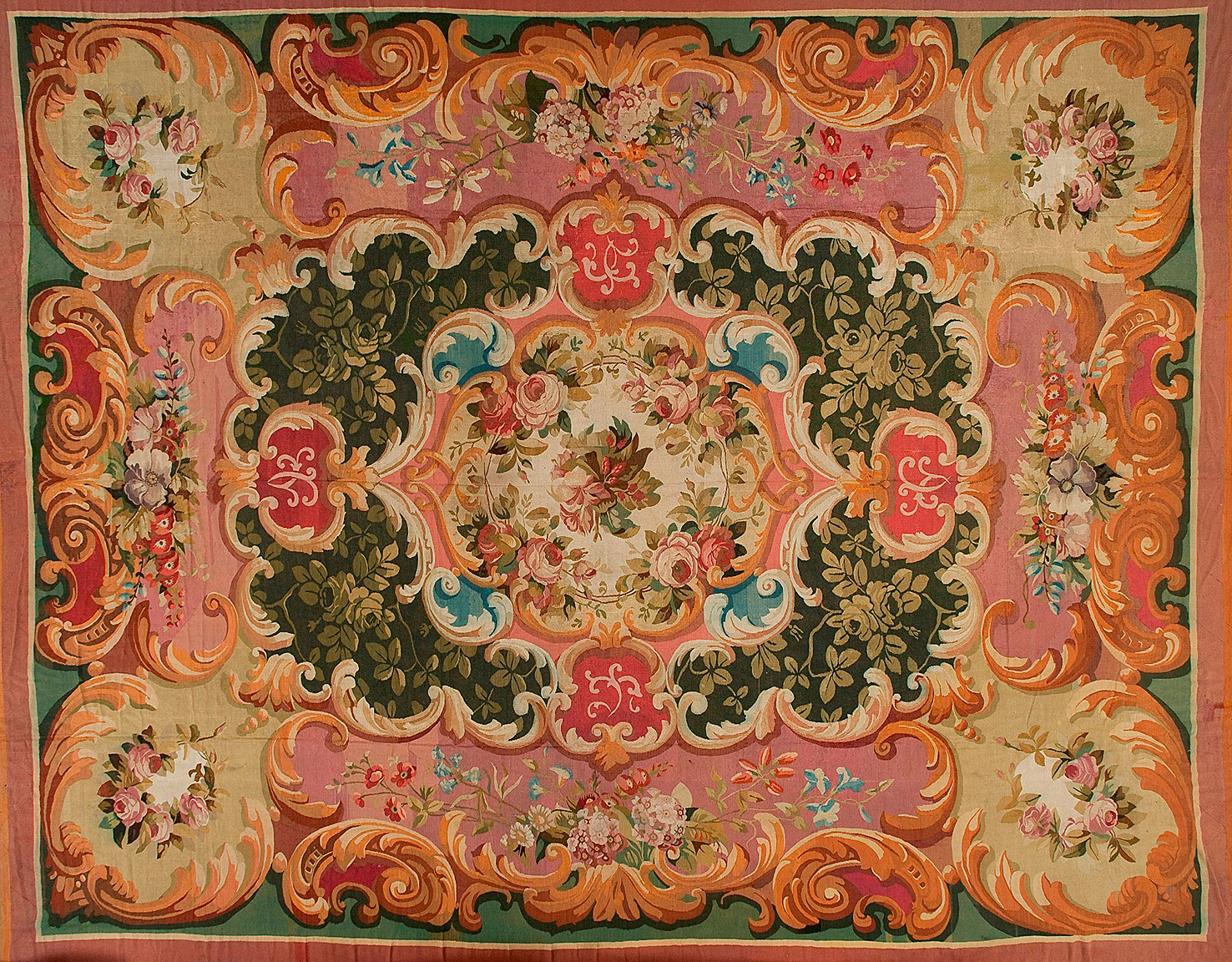 Antique aubusson Carpet - # 52018