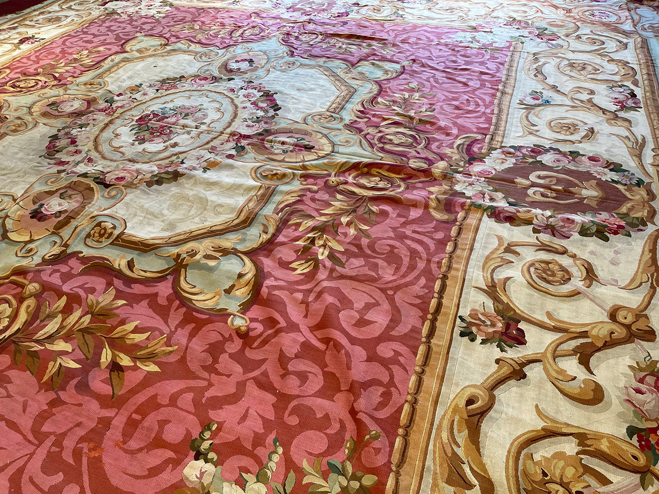 Antique aubusson Carpet - # 52019