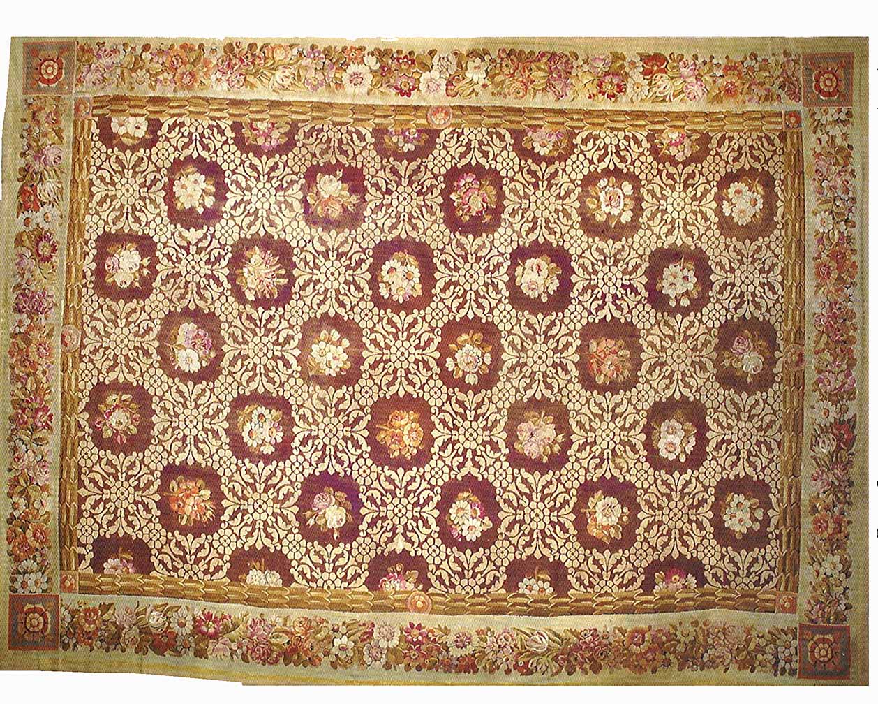 Antique aubusson Carpet - # 54458