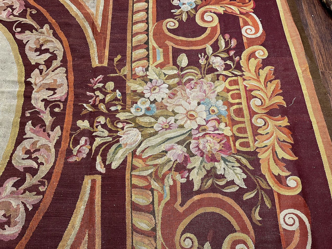 Antique aubusson Carpet - # 56277