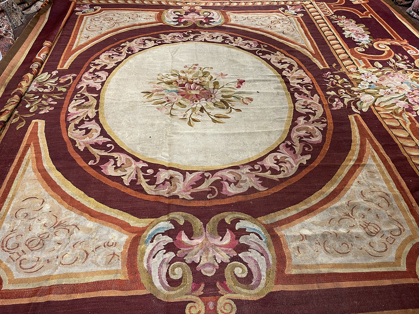 Antique aubusson Carpet - # 56277