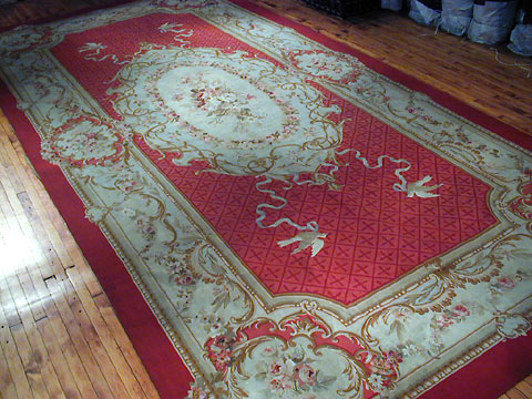 Antique aubusson Carpet - # 7572