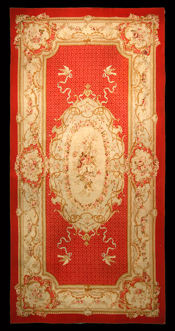 Antique aubusson Carpet - # 7572