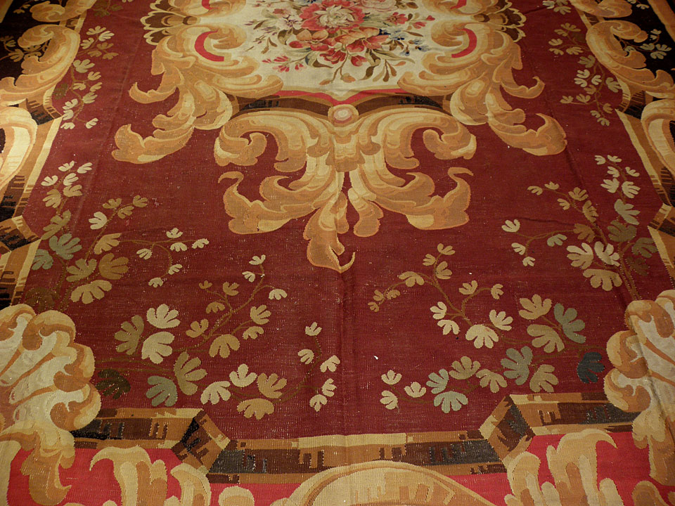Antique aubusson Carpet - # 7573