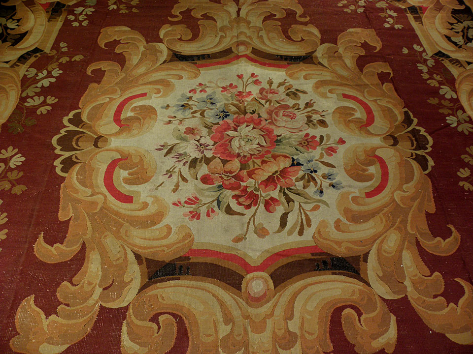 Antique aubusson Carpet - # 7573