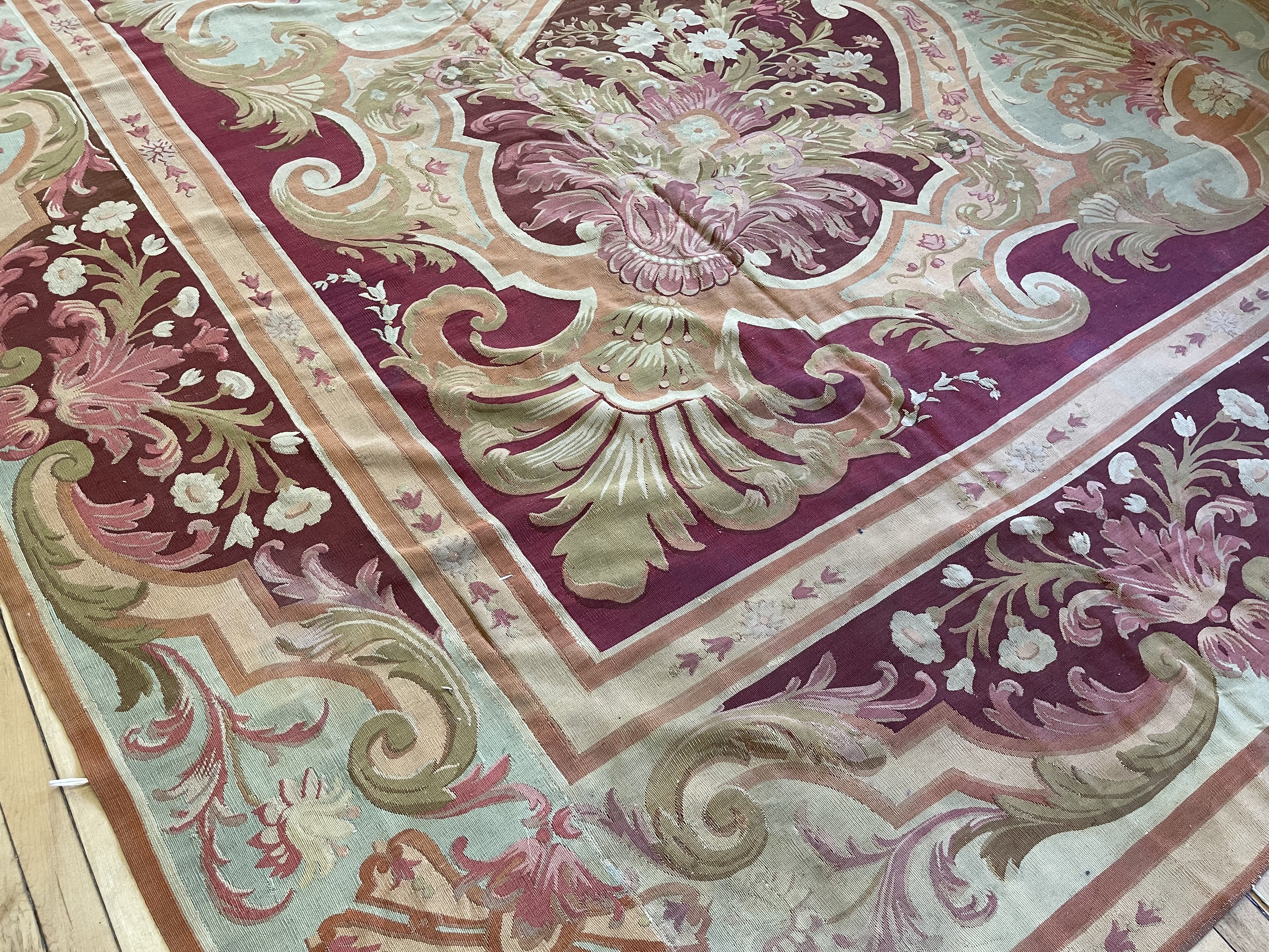 Antique aubusson Carpet - # 78273