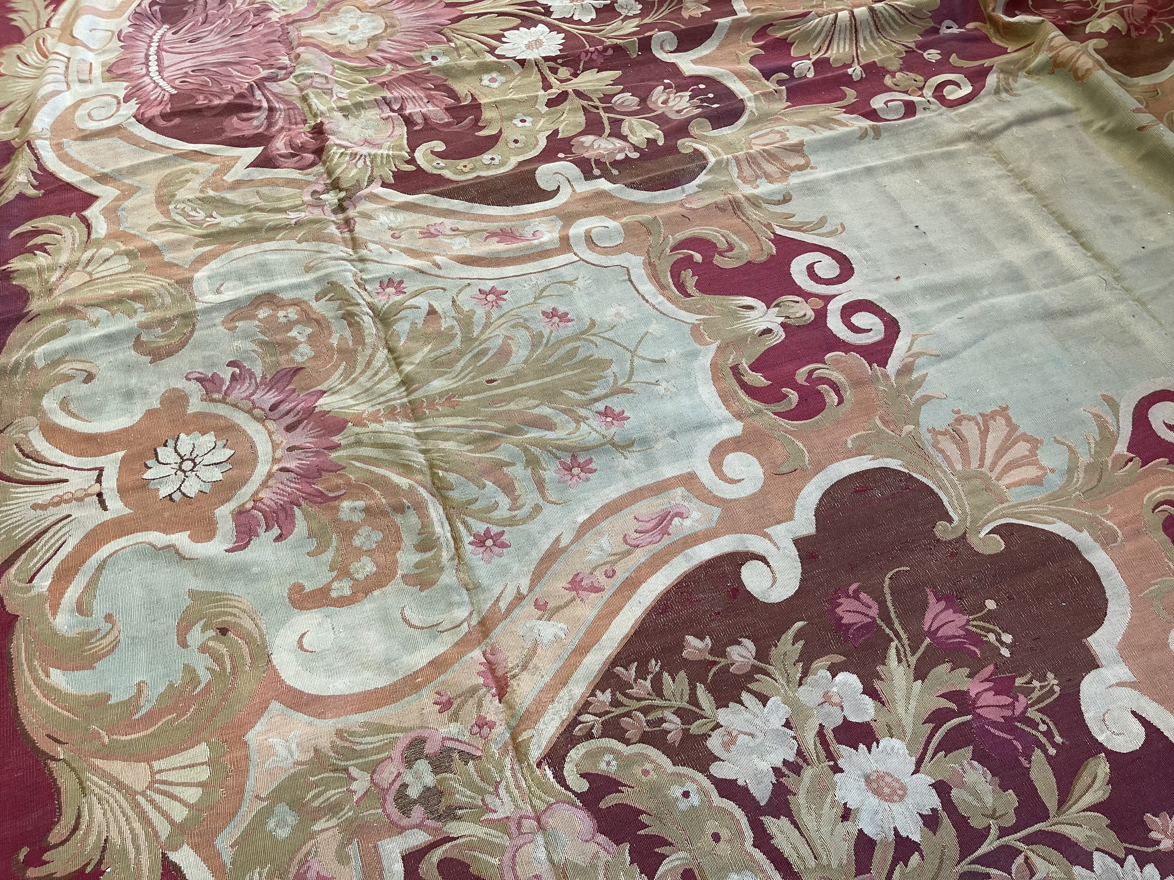 Antique aubusson Carpet - # 78273