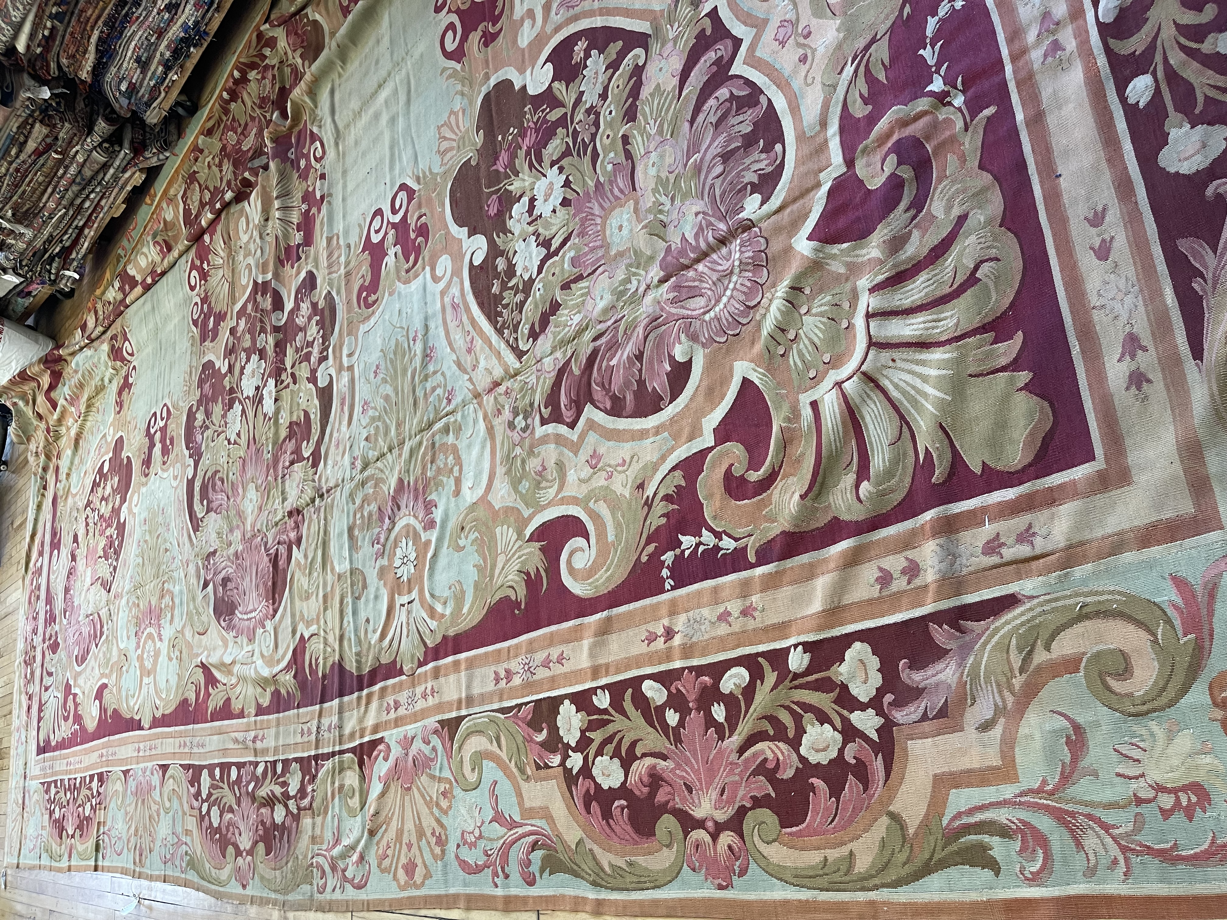 Antique aubusson Carpet - # 78273