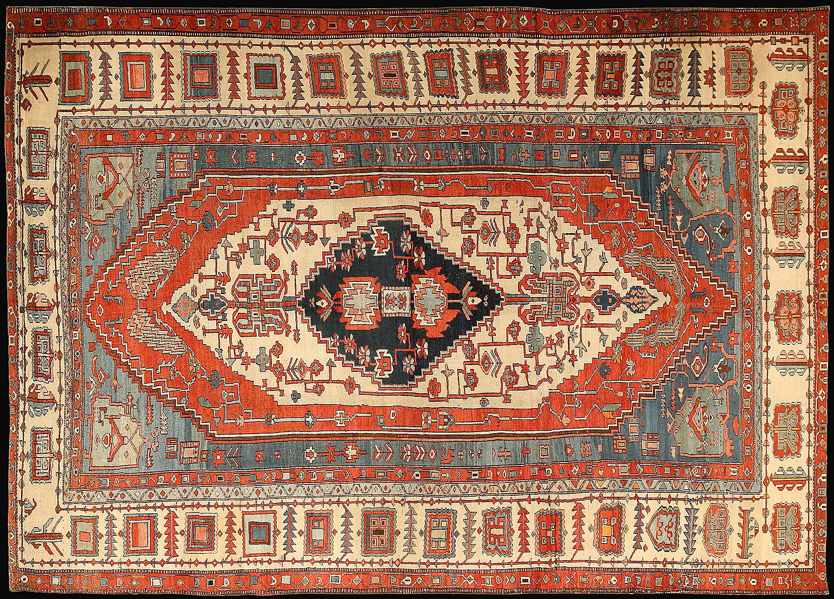 Antique bakshaish Carpet - # 51780