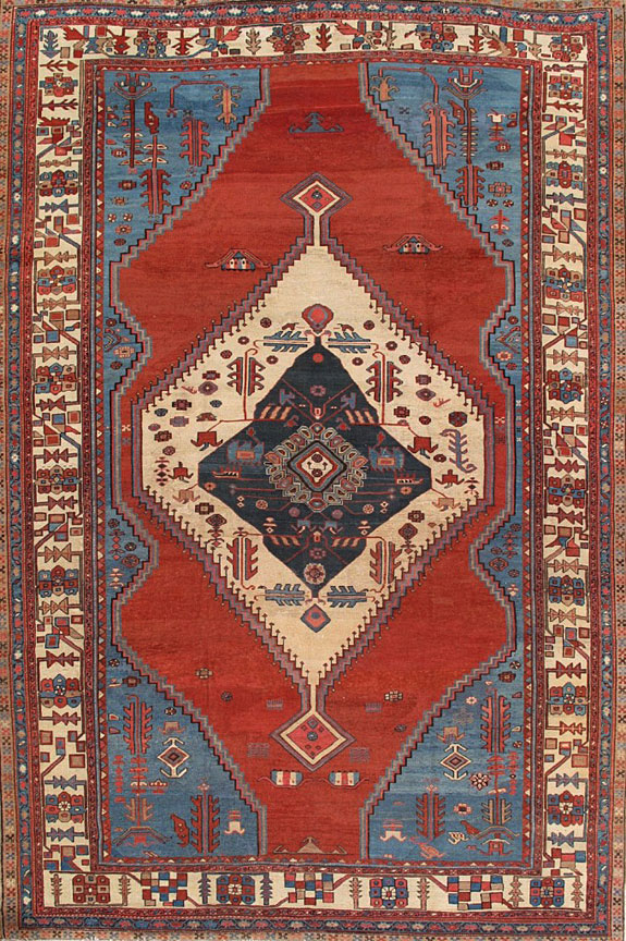Antique bakshaish Carpet - # 8074