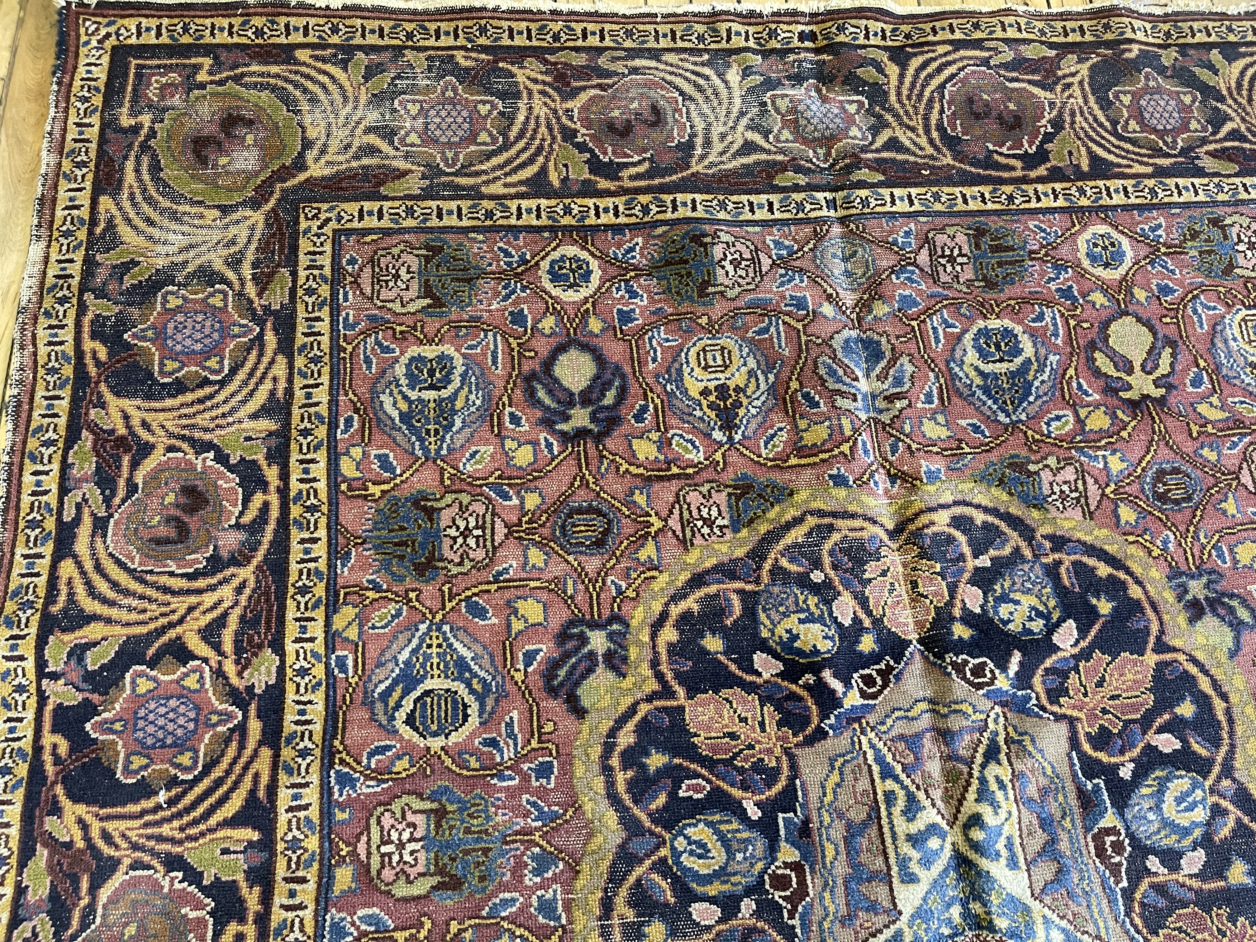 Antique bezalel Rug - # 78109