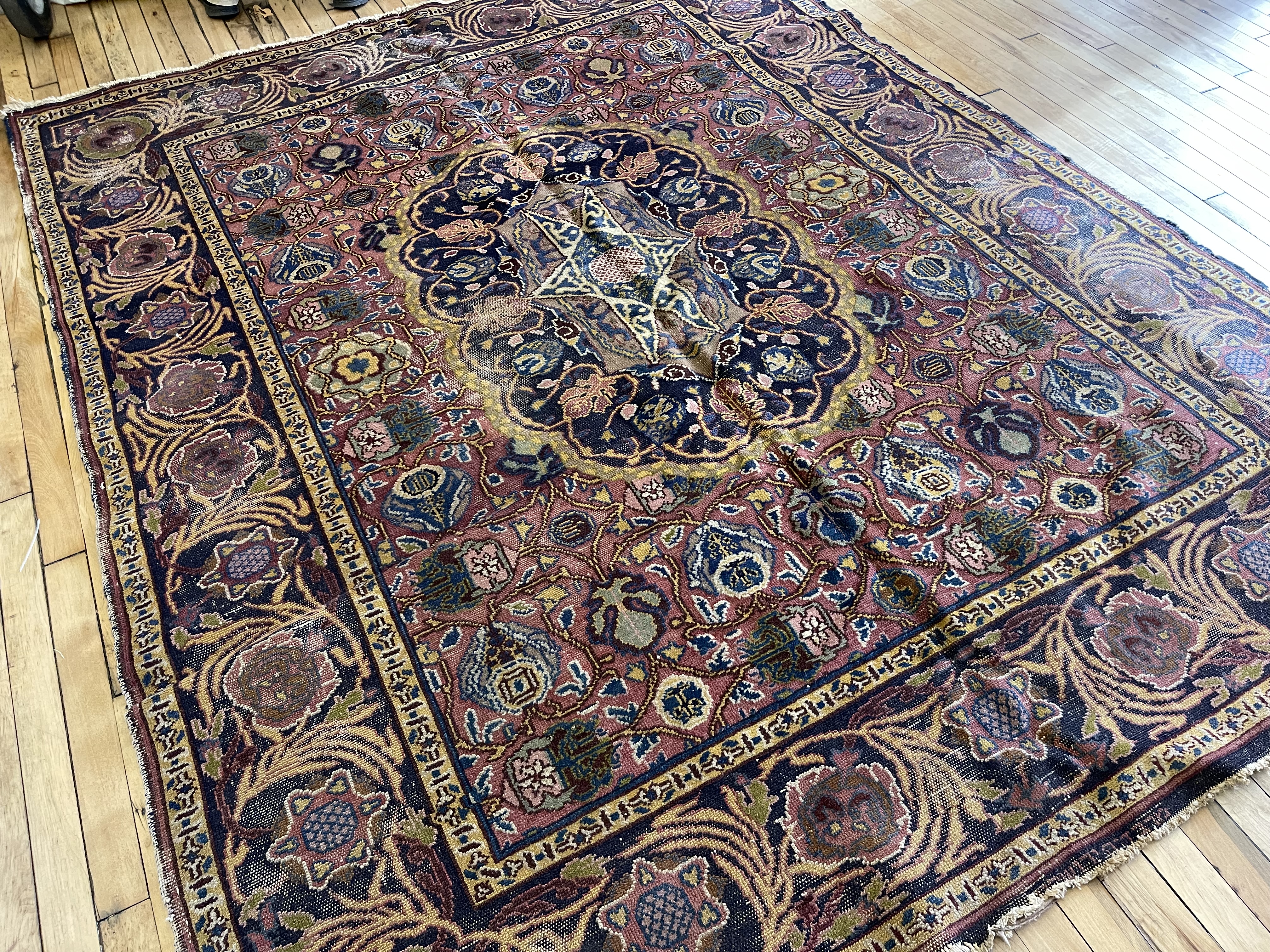Antique bezalel Rug - # 78109