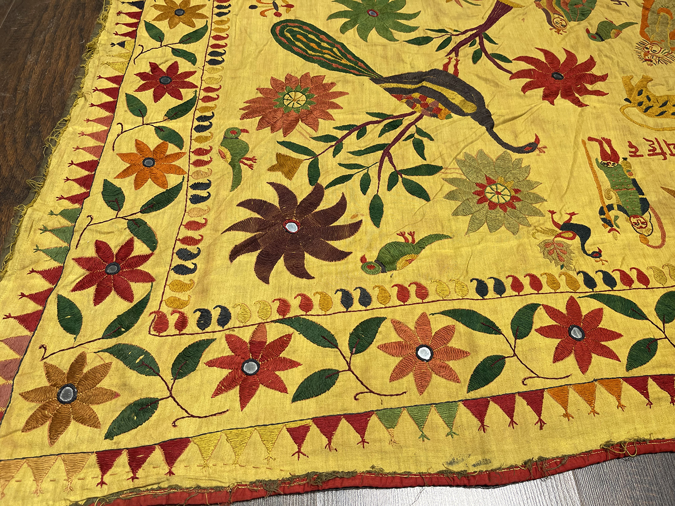Antique embroidery Rug - # 56517