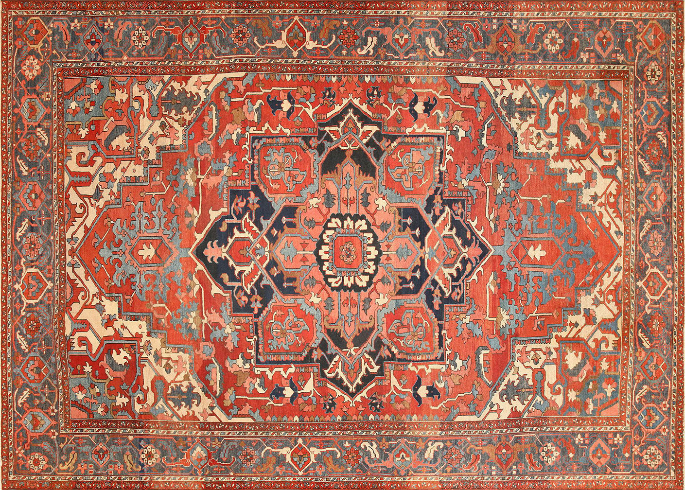 Antique heriz Carpet - # 52877