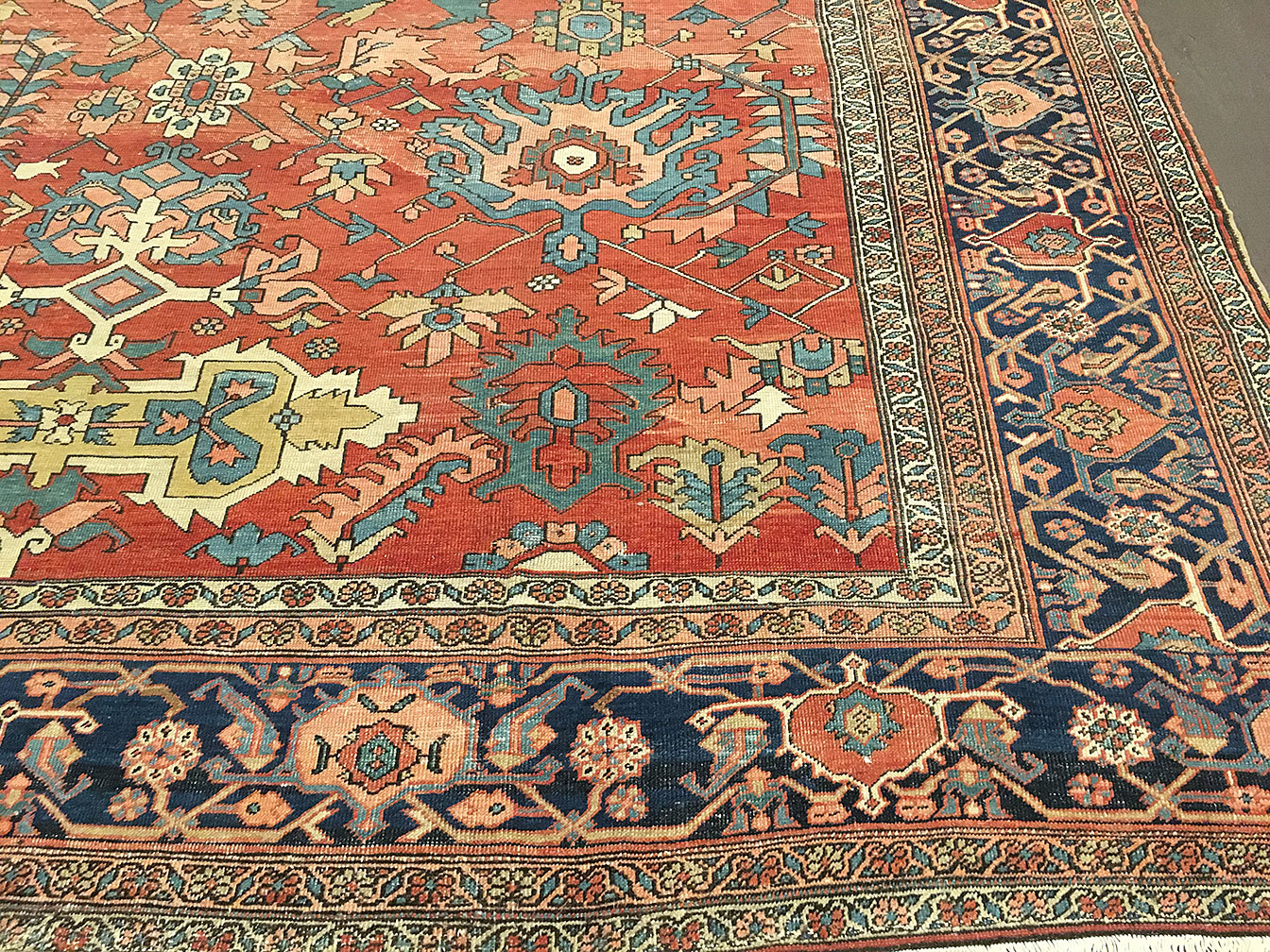 Antique heriz Carpet - # 9393