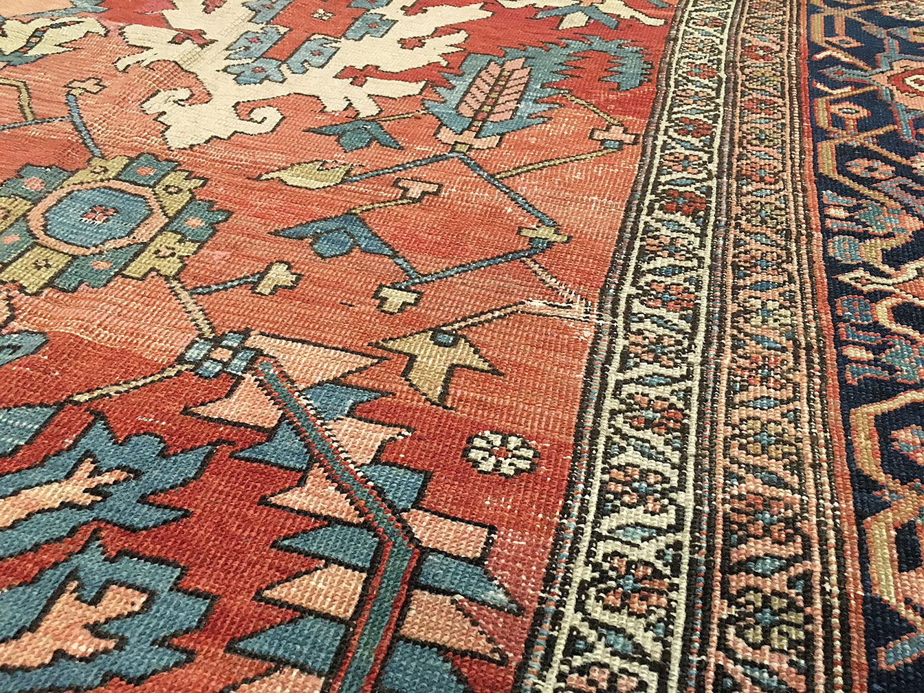 Antique heriz Carpet - # 9393