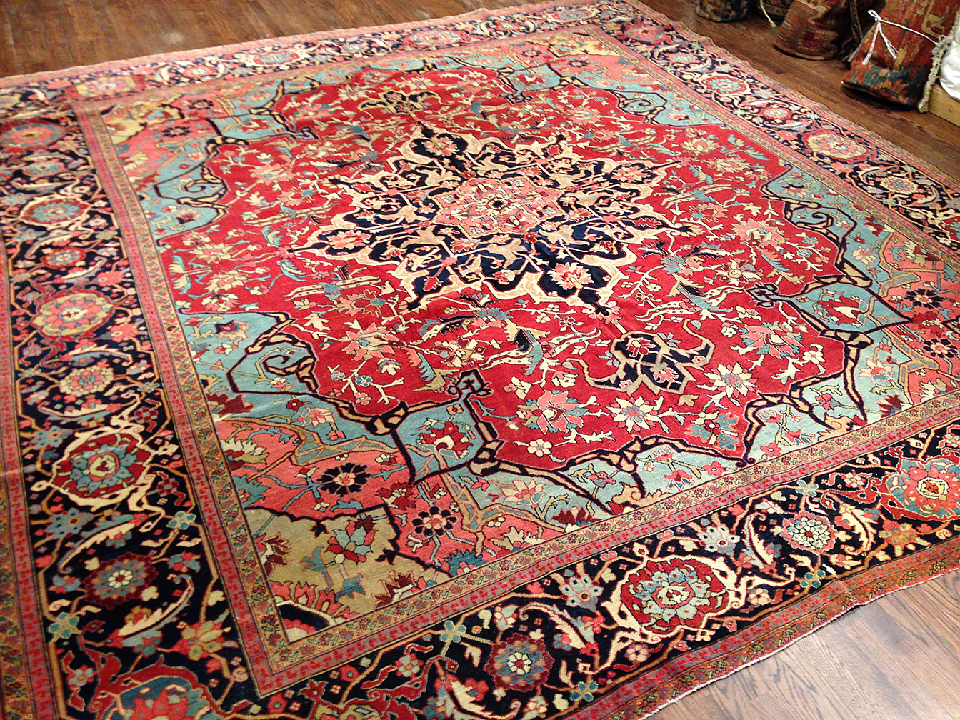 Antique heriz Carpet - # 9450