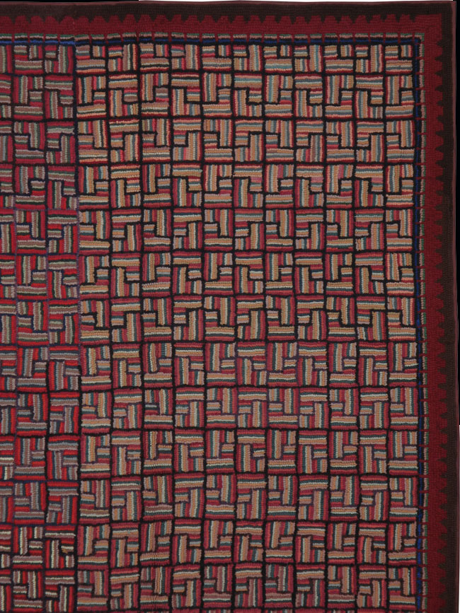 Antique hooked Carpet - # 50223