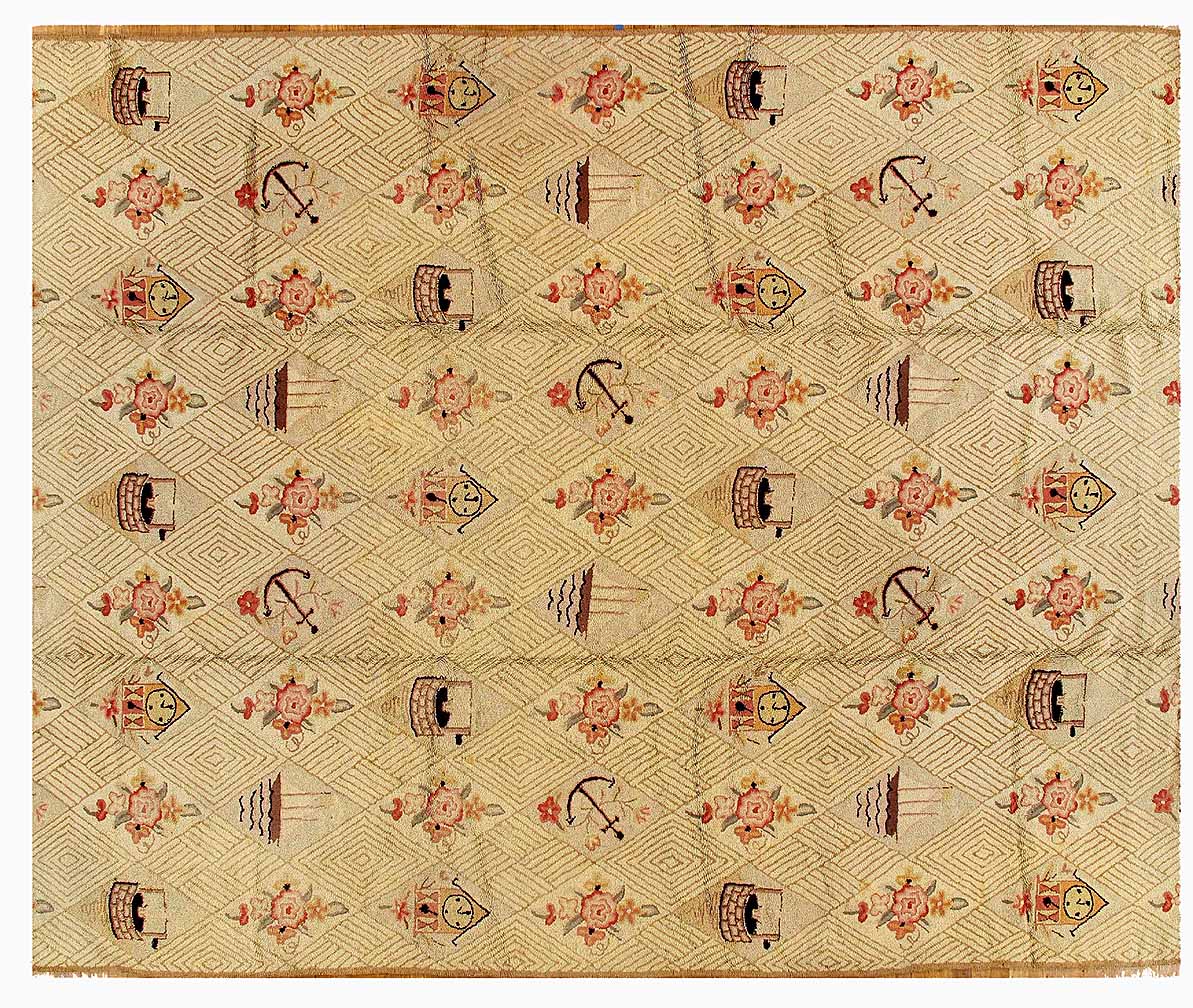 Antique hooked Carpet - # 54479