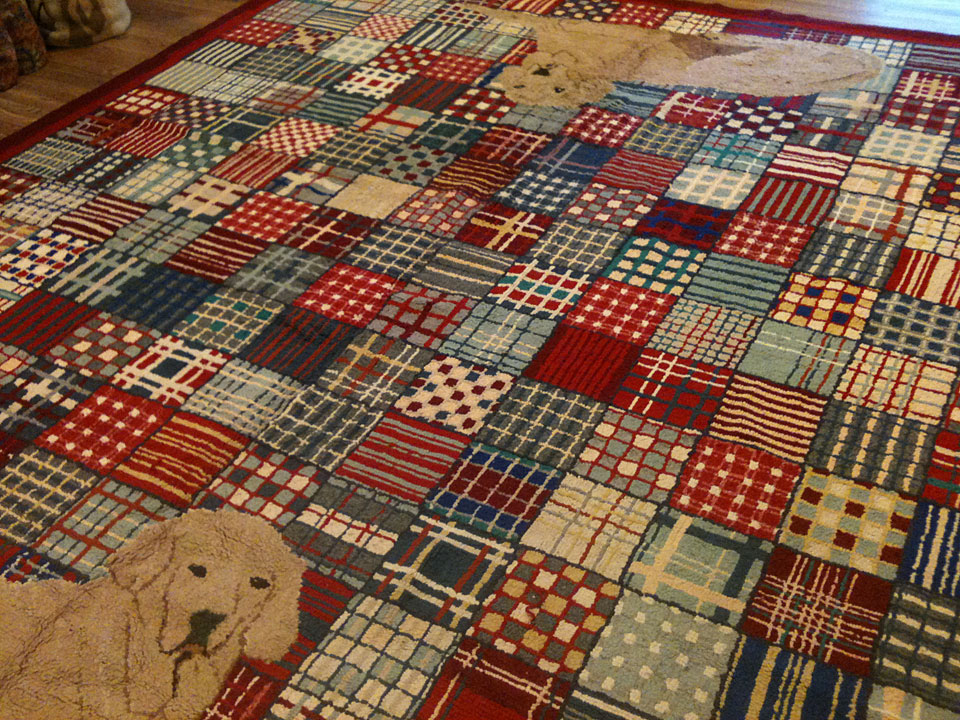 Antique hooked Carpet - # 7691