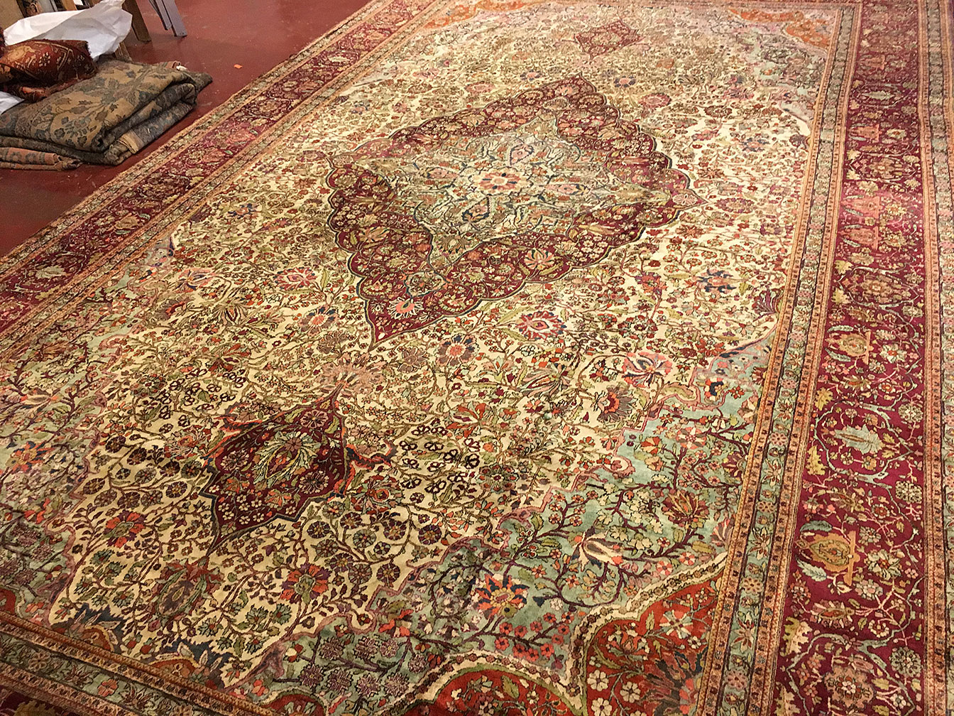 Antique kashan Carpet - # 52077