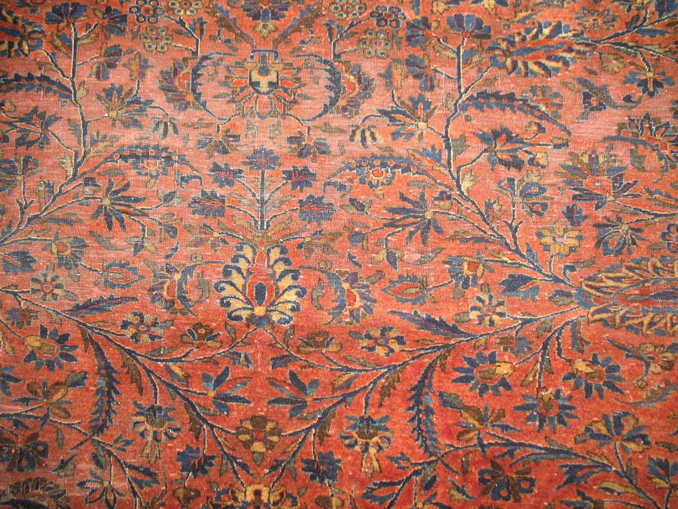 Antique kashan Carpet - # 54363