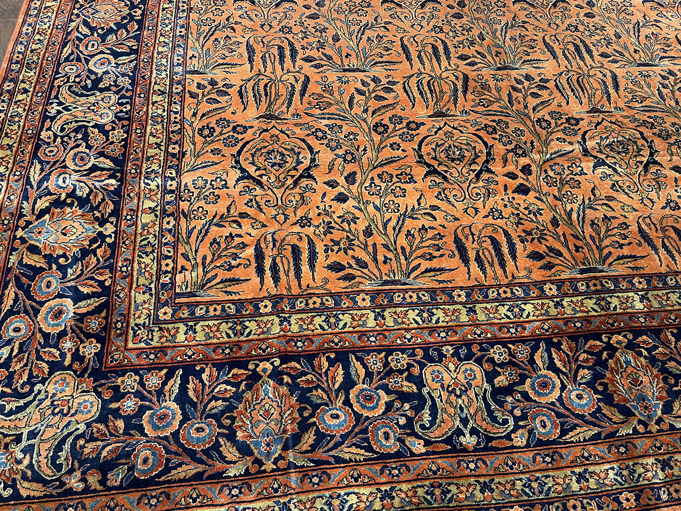 Antique kashan Carpet - # 55928