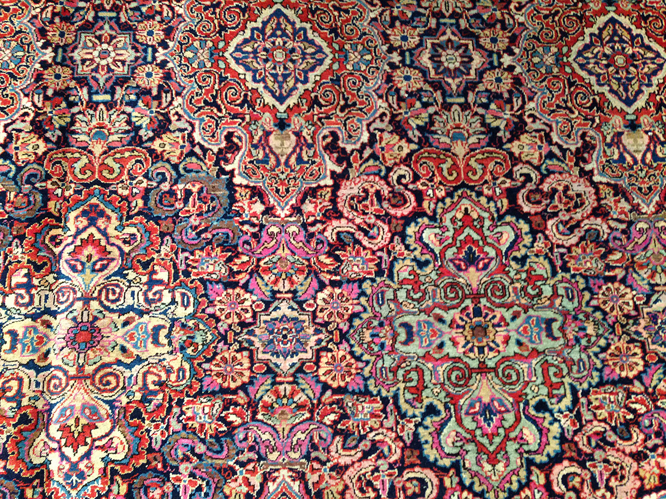 Antique kashan Carpet - # 9496