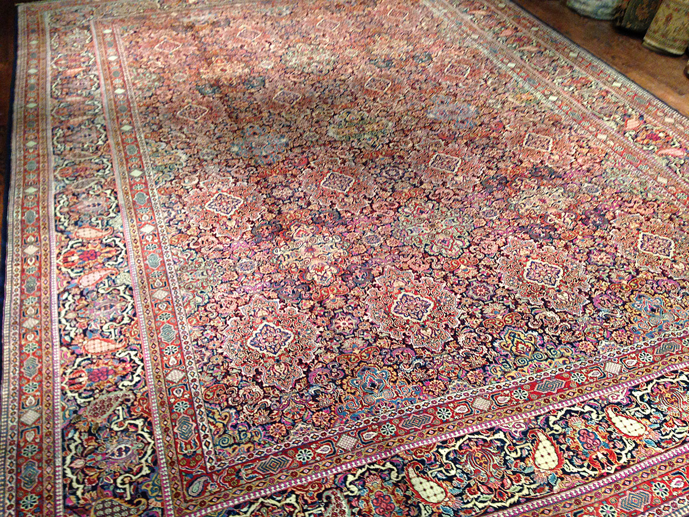Antique kashan Carpet - # 9496