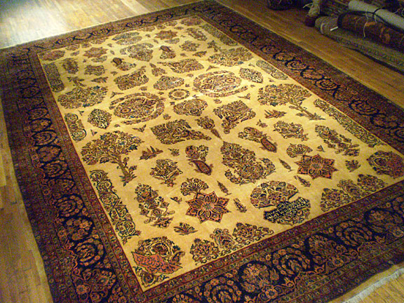 Antique kashan, manchester Carpet - # 5793