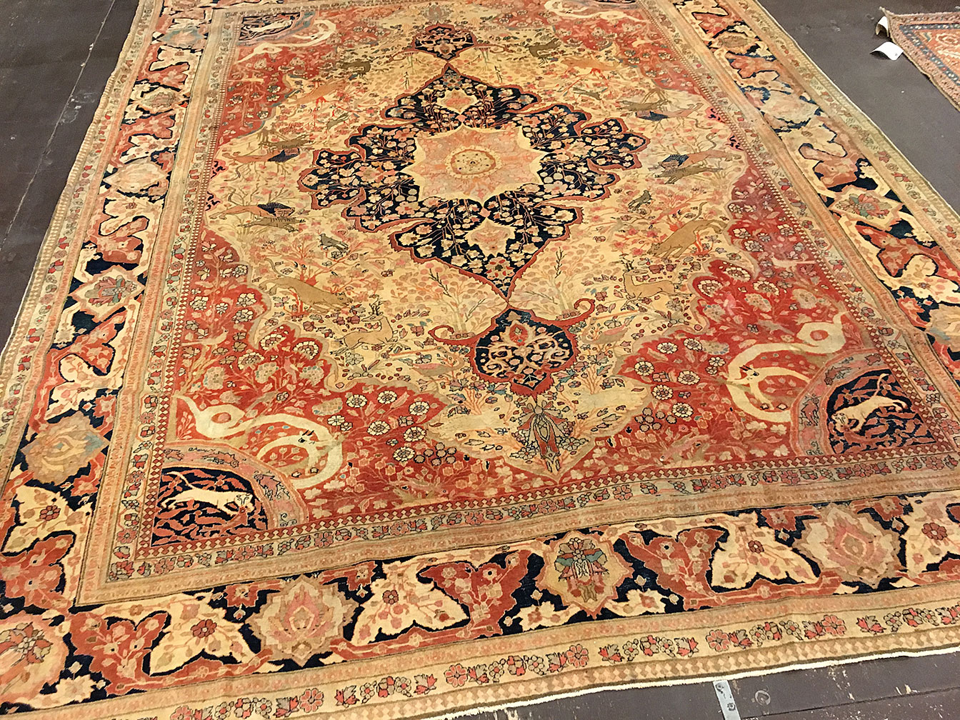 Antique kashan, mohtasham Carpet - # 80032