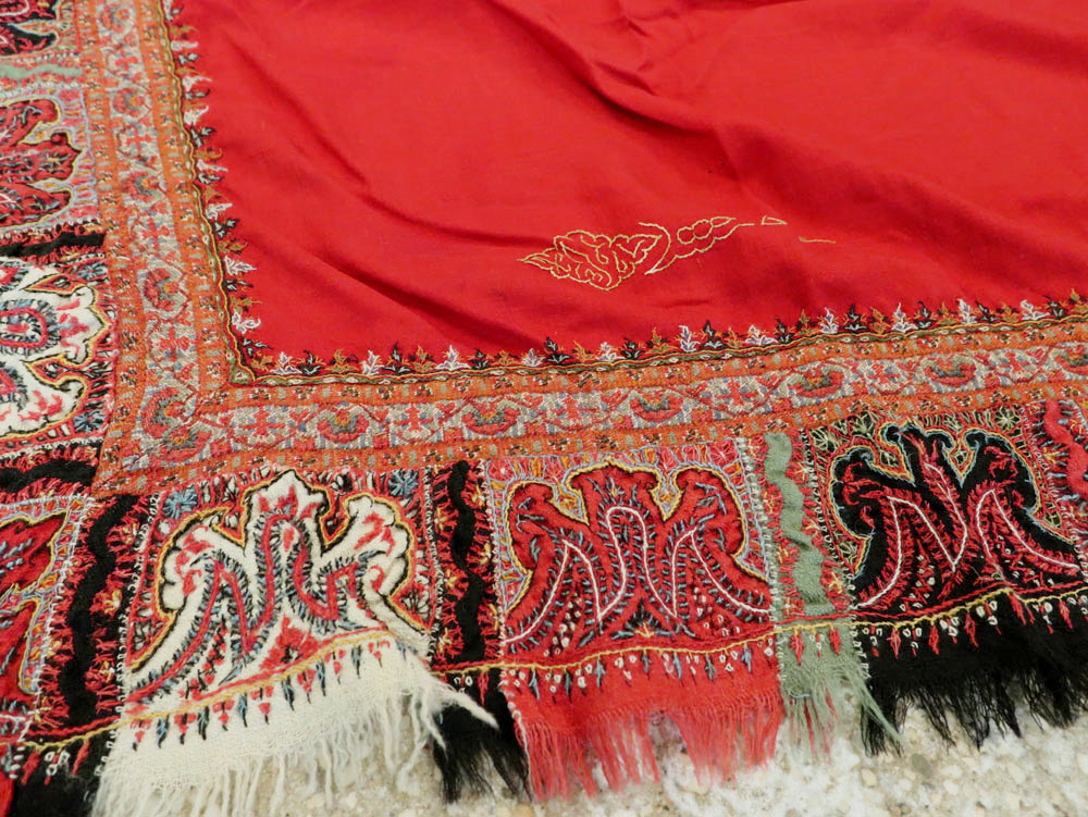 Antique kashmir shawl - # 7214