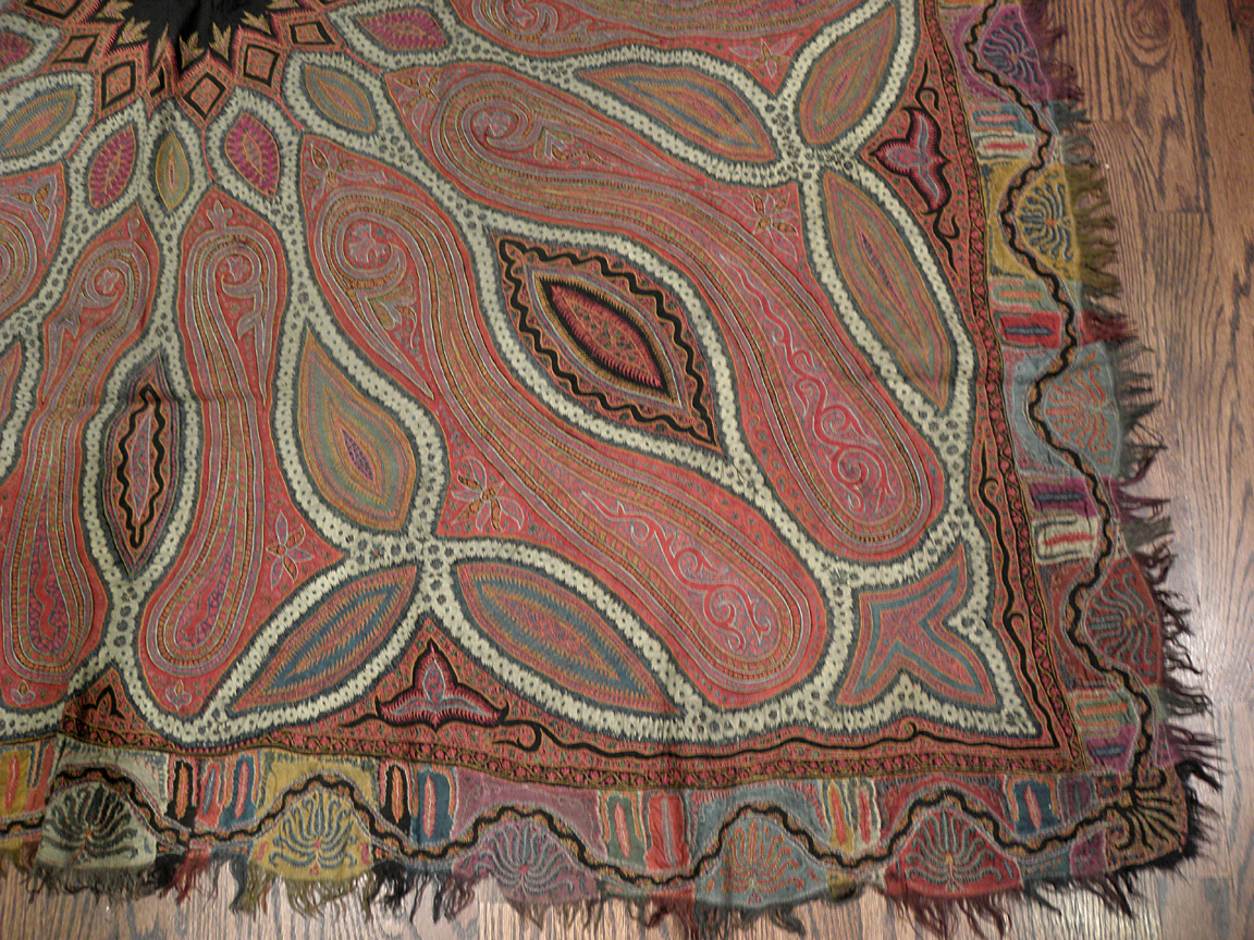 Antique kashmir shawl - # 7217